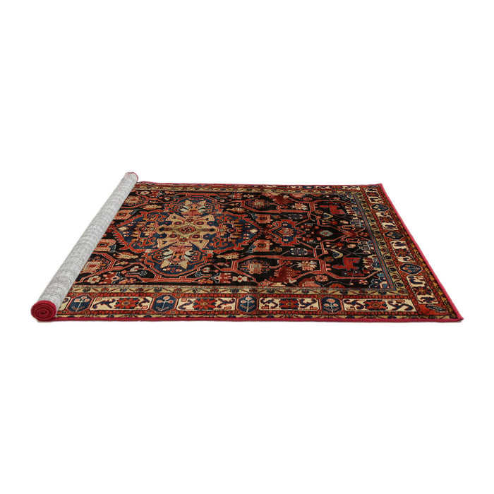 Sideview of Machine Washable Traditional Gold Brown Rug, wshtr1824