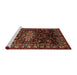 Sideview of Machine Washable Traditional Gold Brown Rug, wshtr1824