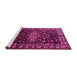 Sideview of Machine Washable Persian Pink Traditional Rug, wshtr1824pnk