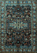 Machine Washable Persian Light Blue Traditional Rug, wshtr1824lblu