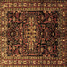 Square Persian Brown Traditional Rug, tr1824brn