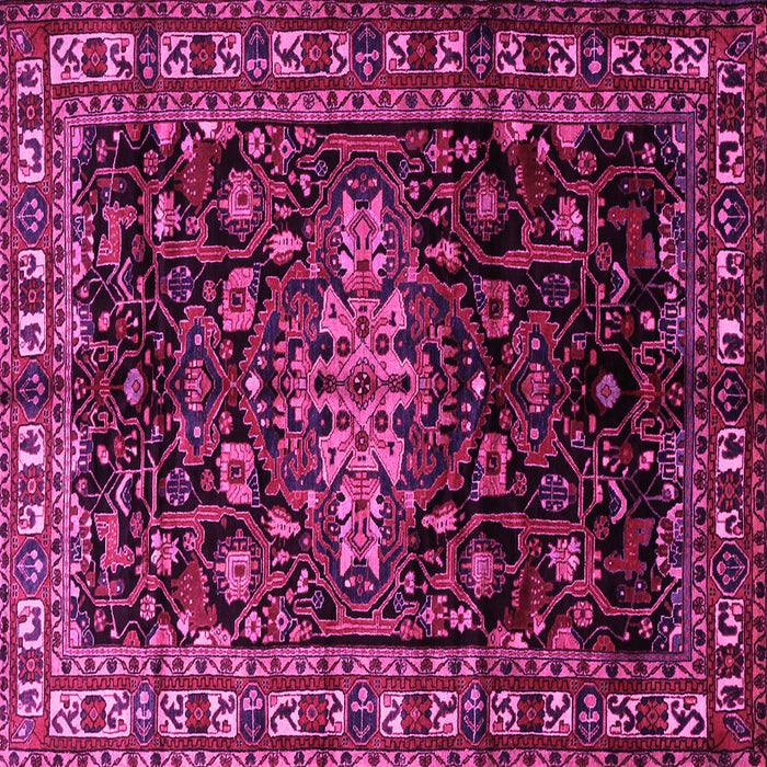 Square Machine Washable Persian Pink Traditional Rug, wshtr1824pnk