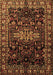 Machine Washable Persian Brown Traditional Rug, wshtr1824brn