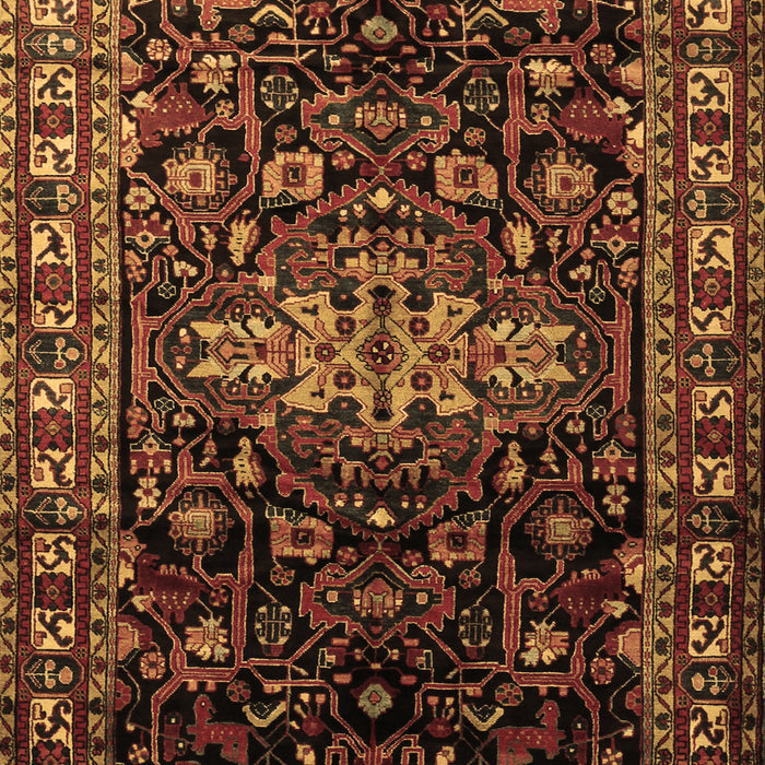 Machine Washable Persian Brown Traditional Rug, wshtr1824brn