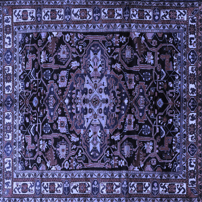 Square Persian Blue Traditional Rug, tr1824blu