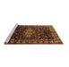 Sideview of Machine Washable Persian Brown Traditional Rug, wshtr1824brn