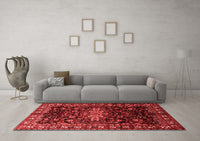 Machine Washable Persian Red Traditional Rug, wshtr1824red