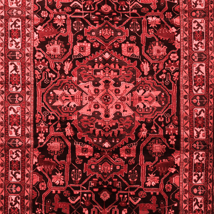 Machine Washable Persian Red Traditional Rug, wshtr1824red