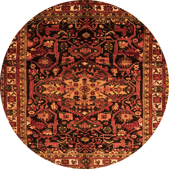 Square Persian Orange Traditional Rug, tr1824org