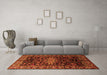 Machine Washable Persian Orange Traditional Area Rugs in a Living Room, wshtr1824org