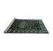 Sideview of Machine Washable Persian Light Blue Traditional Rug, wshtr1824lblu