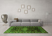 Machine Washable Persian Green Traditional Area Rugs in a Living Room,, wshtr1824grn