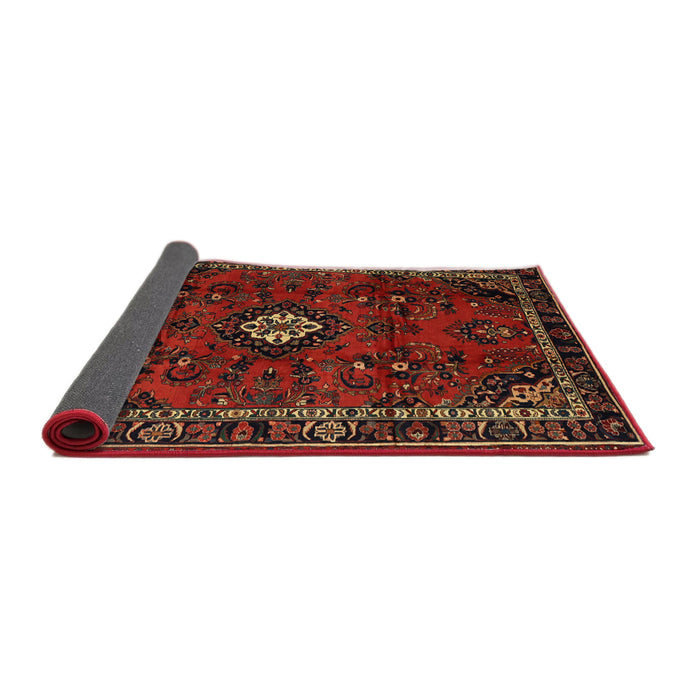 Sideview of Traditional Dark Sienna Brown Persian Rug, tr1825