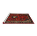 Sideview of Machine Washable Traditional Dark Sienna Brown Rug, wshtr1825