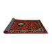Sideview of Traditional Dark Sienna Brown Persian Rug, tr1825