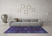 Machine Washable Persian Blue Traditional Rug in a Living Room, wshtr1825blu