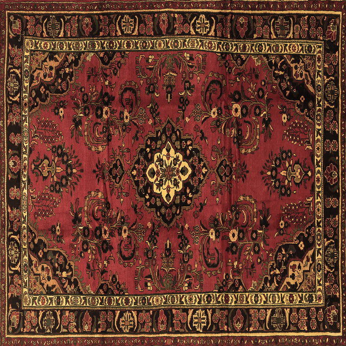 Square Machine Washable Persian Brown Traditional Rug, wshtr1825brn