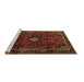 Sideview of Machine Washable Persian Brown Traditional Rug, wshtr1825brn