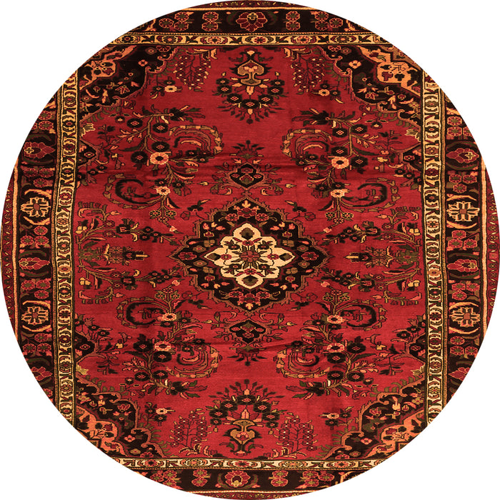 Square Persian Orange Traditional Rug, tr1825org