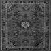 Round Machine Washable Persian Gray Traditional Rug, wshtr1825gry