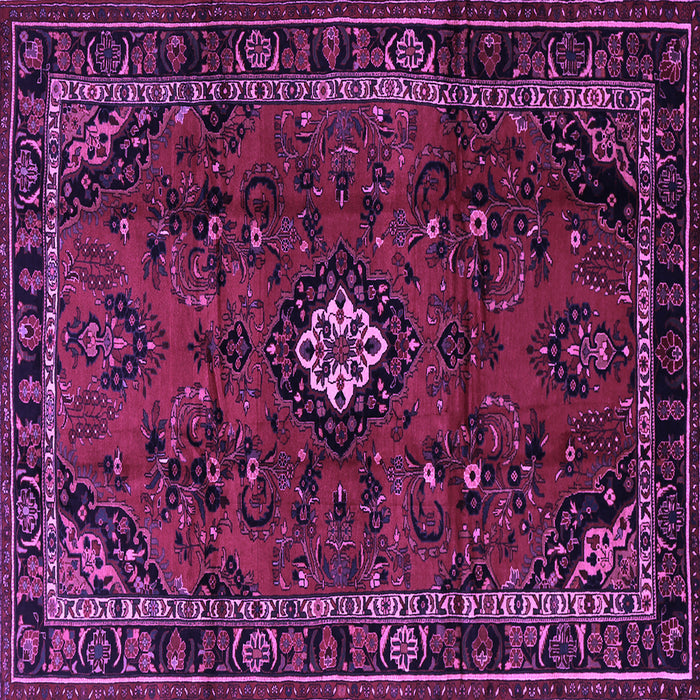Square Persian Purple Traditional Rug, tr1825pur