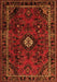 Serging Thickness of Machine Washable Persian Orange Traditional Area Rugs, wshtr1825org