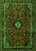 Serging Thickness of Machine Washable Persian Green Traditional Area Rugs, wshtr1825grn