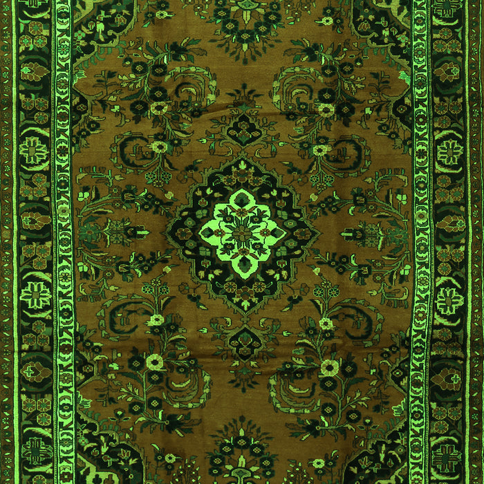 Serging Thickness of Machine Washable Persian Green Traditional Area Rugs, wshtr1825grn