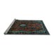 Sideview of Machine Washable Persian Light Blue Traditional Rug, wshtr1825lblu