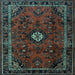 Square Persian Light Blue Traditional Rug, tr1825lblu