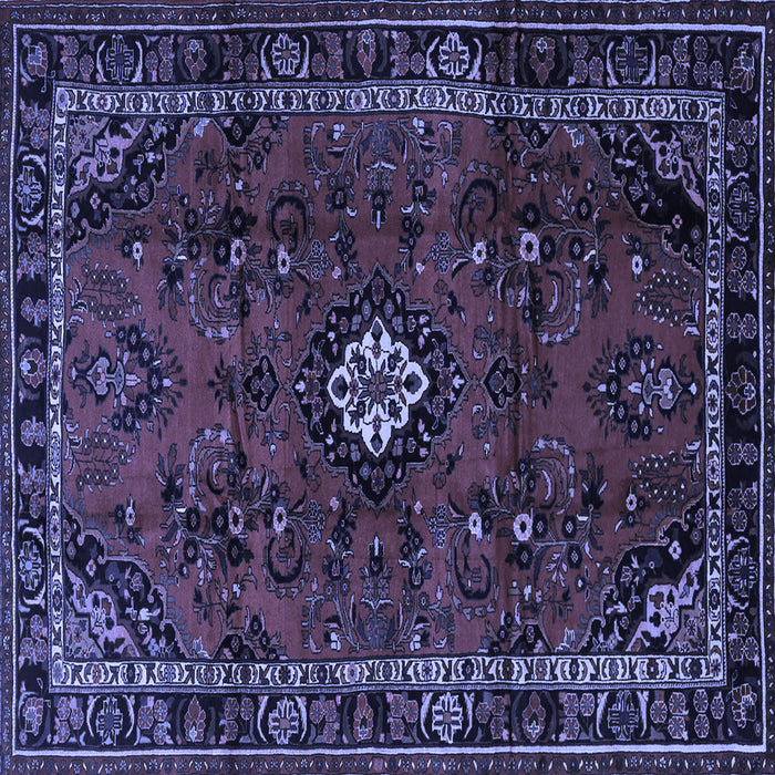 Square Persian Blue Traditional Rug, tr1825blu