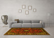 Machine Washable Persian Yellow Traditional Rug in a Living Room, wshtr1825yw