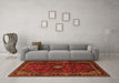 Machine Washable Persian Orange Traditional Area Rugs in a Living Room, wshtr1825org