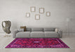 Machine Washable Persian Pink Traditional Rug in a Living Room, wshtr1825pnk