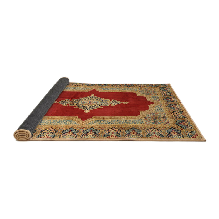 Sideview of Traditional Gold Medallion Rug, tr1826
