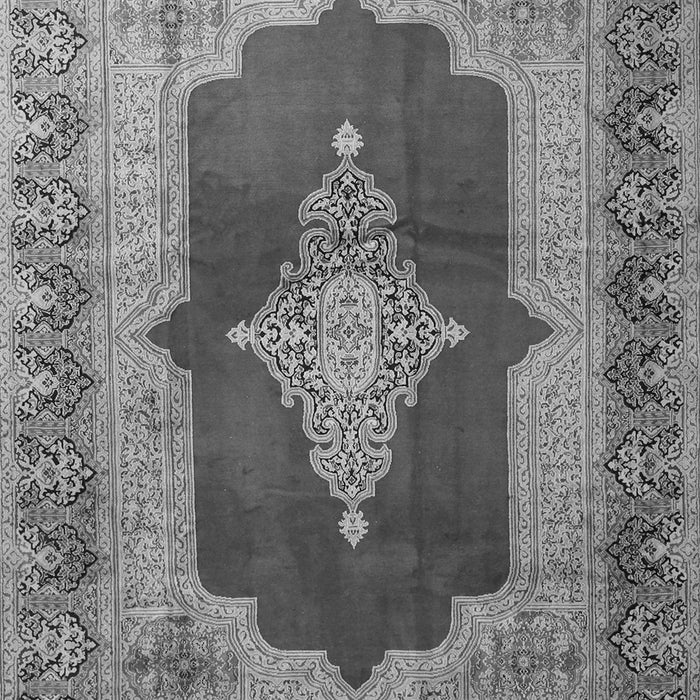 Serging Thickness of Machine Washable Medallion Gray Traditional Rug, wshtr1826gry
