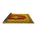 Sideview of Medallion Yellow Traditional Rug, tr1826yw