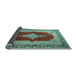 Sideview of Medallion Light Blue Traditional Rug, tr1826lblu