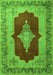 Medallion Green Traditional Rug, tr1826grn