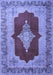 Medallion Blue Traditional Rug, tr1826blu