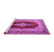 Sideview of Machine Washable Medallion Purple Traditional Area Rugs, wshtr1826pur