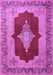 Machine Washable Medallion Purple Traditional Area Rugs, wshtr1826pur