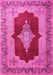 Medallion Pink Traditional Rug, tr1826pnk