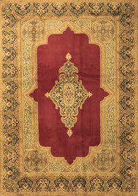 Medallion Brown Traditional Rug, tr1826brn