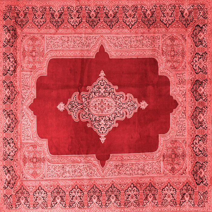 Machine Washable Medallion Red Traditional Rug, wshtr1826red