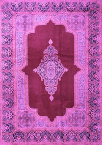 Medallion Purple Traditional Rug, tr1826pur