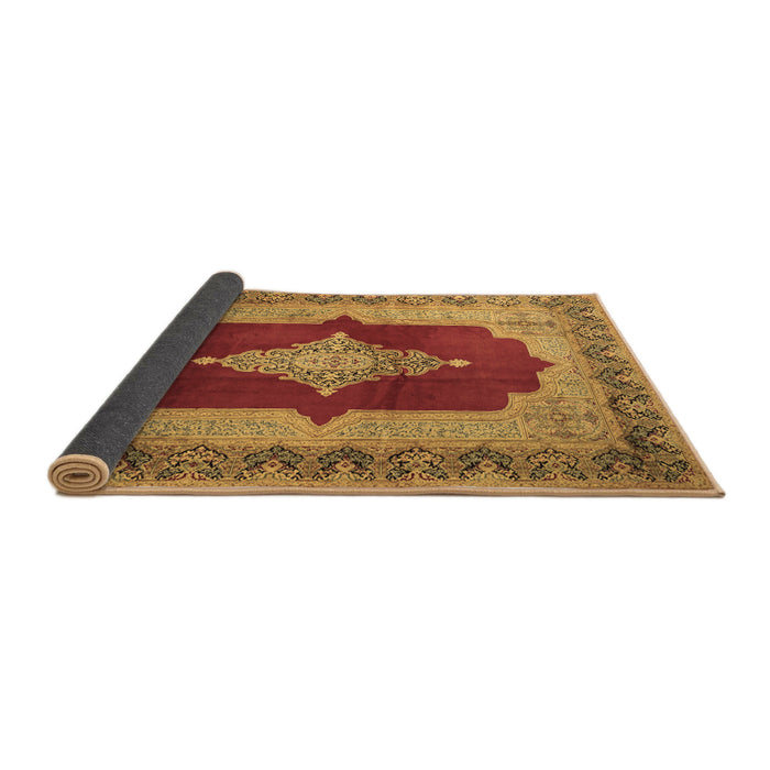 Sideview of Medallion Brown Traditional Rug, tr1826brn