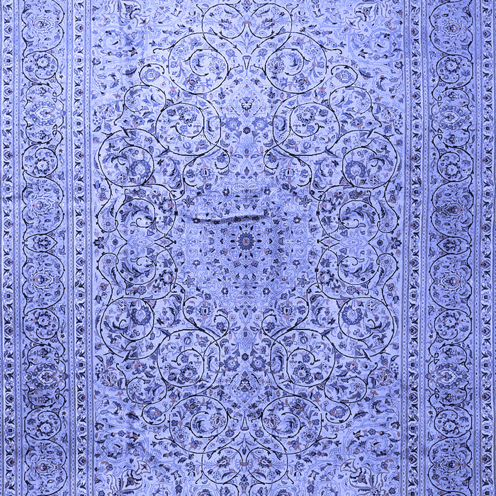 Machine Washable Persian Blue Traditional Rug, wshtr1827blu