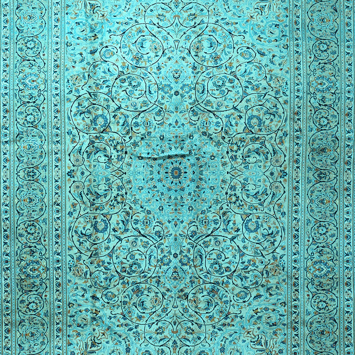 Machine Washable Persian Light Blue Traditional Rug, wshtr1827lblu