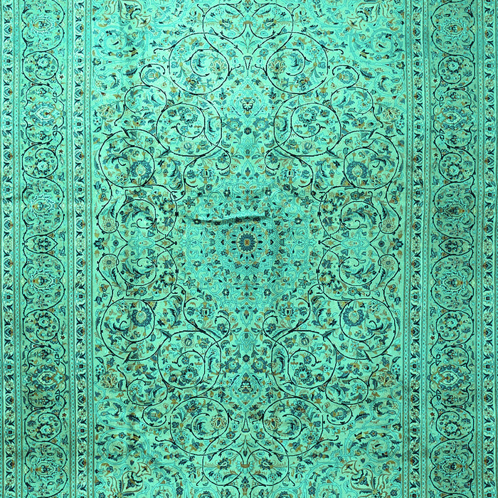 Machine Washable Persian Turquoise Traditional Area Rugs, wshtr1827turq